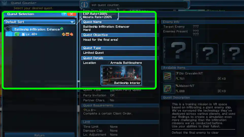 Enhancer Limited Quest
