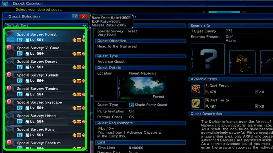Advanced Quest List